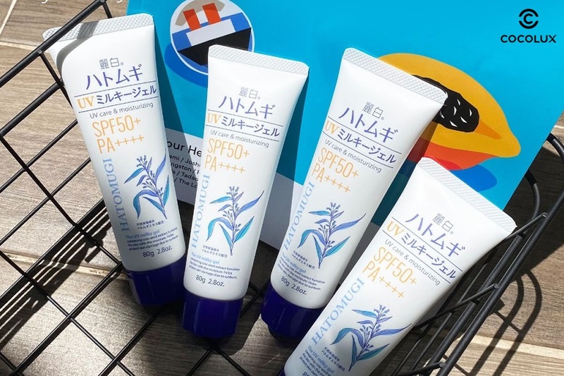 cong-dung-hatomugi-uv-care-moisturizing Kem Chống Nắng Hatomugi UV Care & Moisturizing giúp bảo vệ da hiệu quả