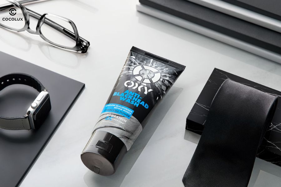 kem-rua-mat-oxy-giam-mun-dau-den-danh-cho-nam Thiết kế bao bì của Kem Rửa Mặt OXY Giảm Mụn Đầu Đen