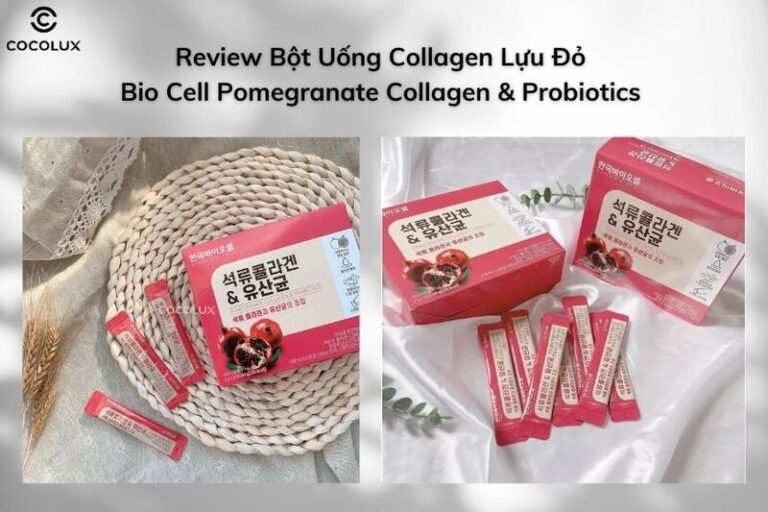 Review chi tiết Bột Uống Collagen Lựu Đỏ Bio Cell Pomegranate Collagen & Probiotics 60g