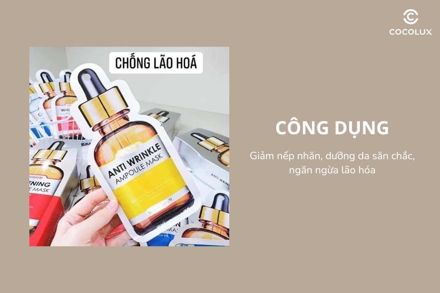 Công dụng của Mặt Nạ Tinh Chất Nature Beauty Anti Wrinkle Ampoule Mask