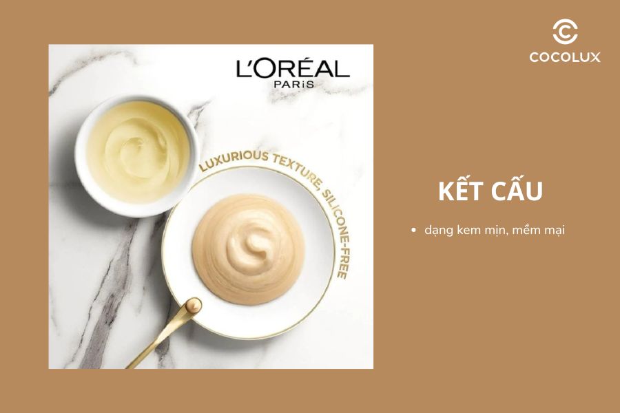 Kết cấu của Dầu Xả Loreal Extraordinary Oil Sleek Conditioner 440ml