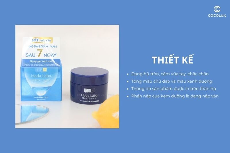 Thiết kế của gel dưỡng Hada Labo Perfect White Tranexamic Acid