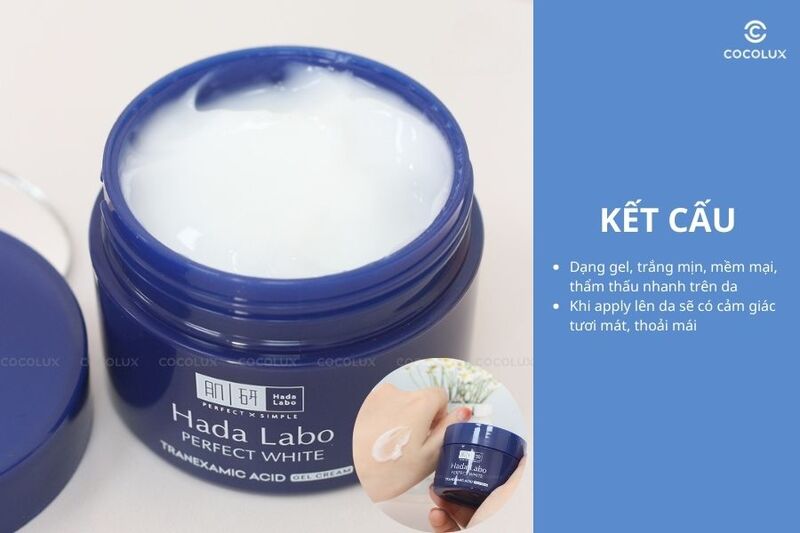 Kết cấu của gel dưỡng Hada Labo Perfect White Tranexamic Acid