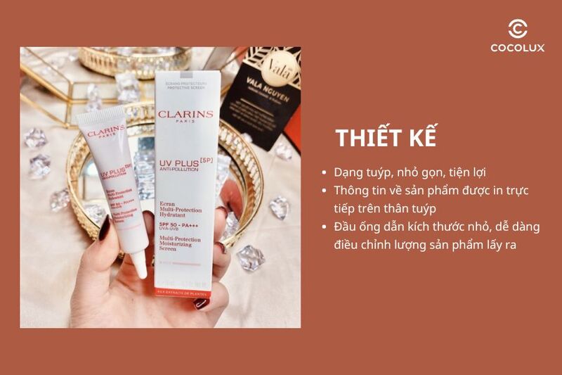 Thiết kế của Kem Chống Nắng Clarins UV Plus Rose Trial