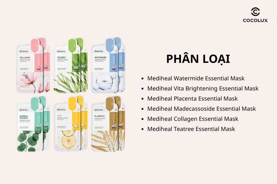 Phân loại của mặt nạ Mediheal Essential Mask