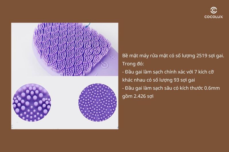 review-may-rua-mat-wellderma-3 Chi tiết cấu tạo sợi gai trên máy rửa mặt Wellderma