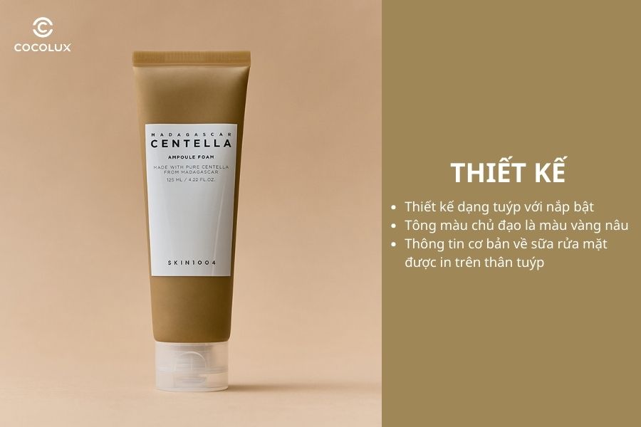 Thiết kế của sữa rửa mặt Skin1004 Madagascar Centella Ampoule Foam