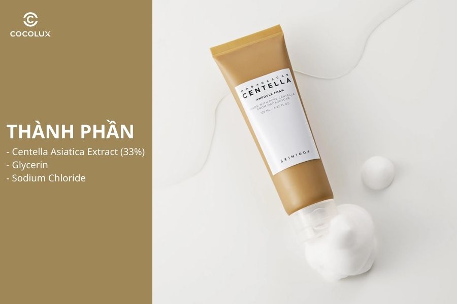 Thành phần của sữa rửa mặt Skin1004 Madagascar Centella Ampoule Foam
