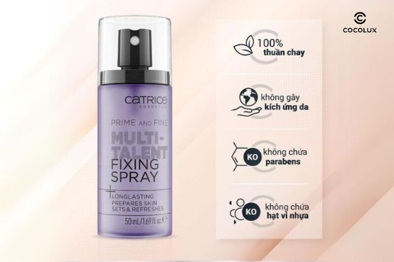 review-xit-khoa-nen-catrice-prime-and-fine-multitalent-4 Thành phần của xịt khóa nền Catrice Prime And Fine Multitalent