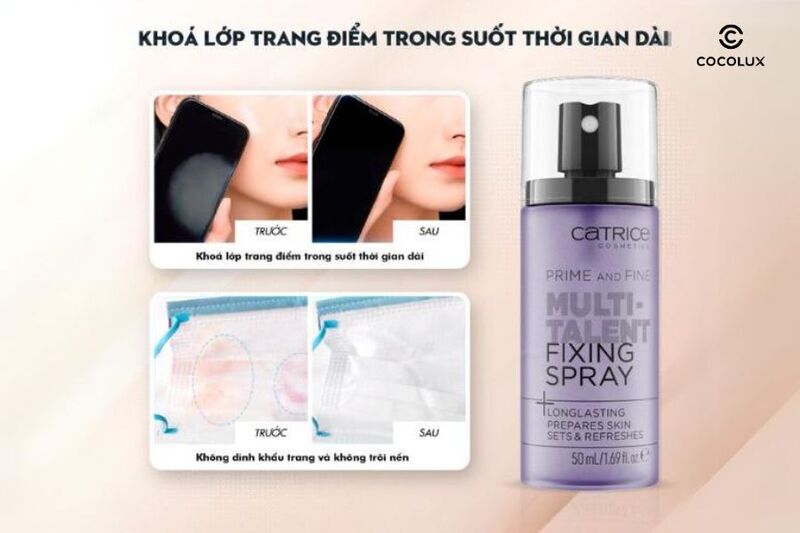 review-xit-khoa-nen-catrice-prime-and-fine-multitalent-5 Công dụng của xịt khóa nền Catrice Prime And Fine Multitalent