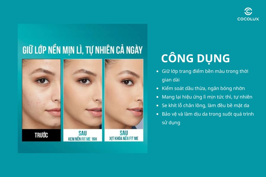 review-xit-khoa-nen-co-dinh-trang-diem-maybelline-fit-me-matte-poreless-setting-spray-60ml-4 Công dụng của xịt khoá nền cố định trang điểm Maybelline Fit Me Matte + Poreless Setting Spray 60ml