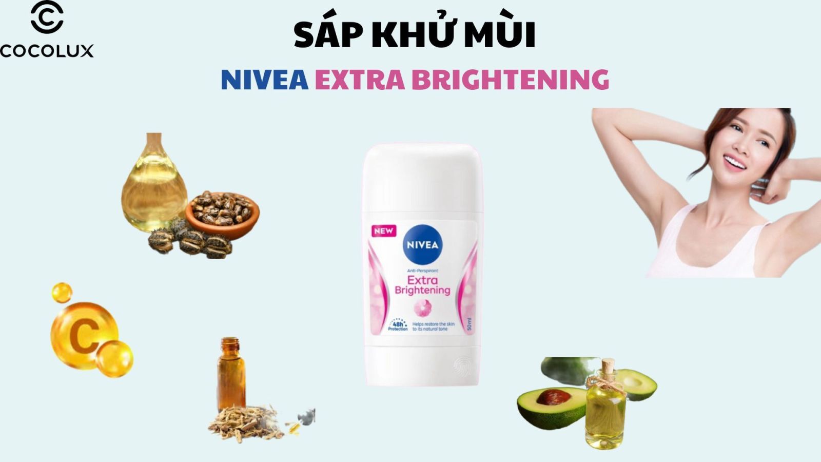 Thành phần của Sáp khử mùi Nivea Extra Brightening