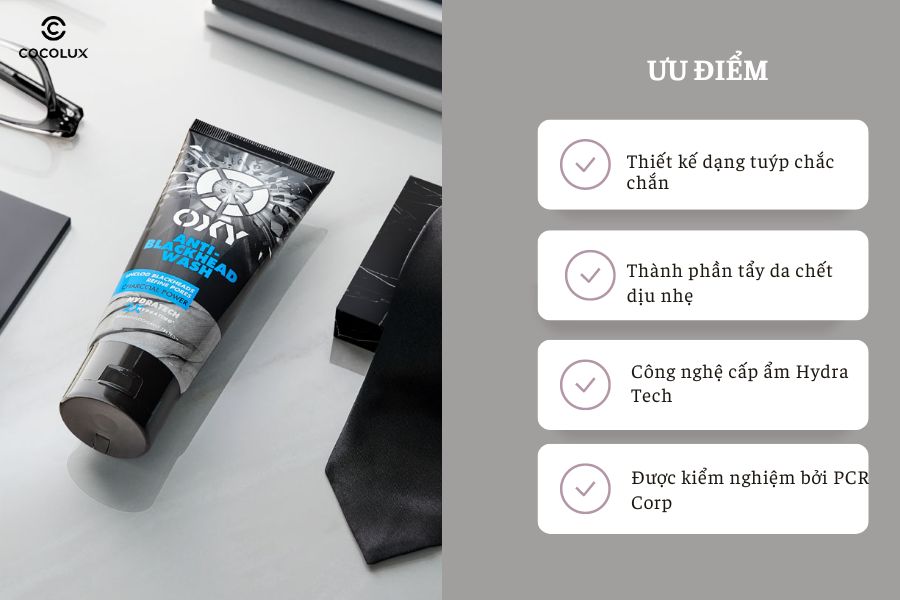 uu-diem-cua-kem-rua-mat-oxy-giam-mun-dau-den-danh-cho-nam Kem Rửa Mặt OXY Giảm Mụn Đầu Đen có nhiều ưu điểm nổi bật