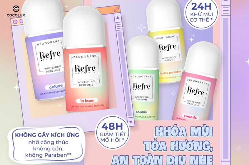 Lăn Khử Mùi Refre Whitening Perfume có nhiều ưu điểm nổi bật