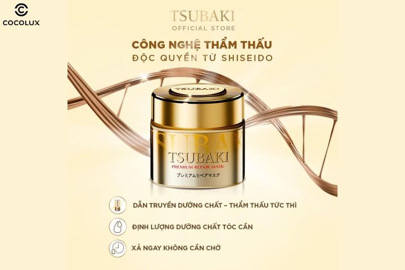 Ưu điểm của mặt nạ tóc TSUBAKI phục hồi hư tổn